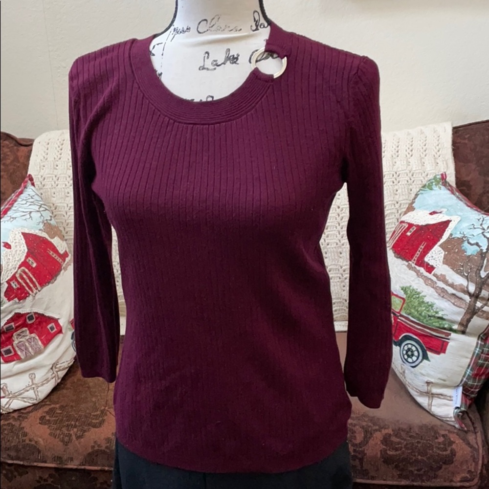 Dress Barn Burgundy Sweater
